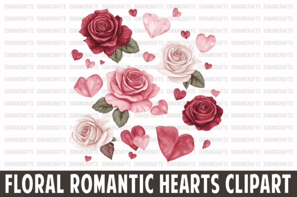 Download Floral Romantic Hearts Clipart PNG - Clip Collection