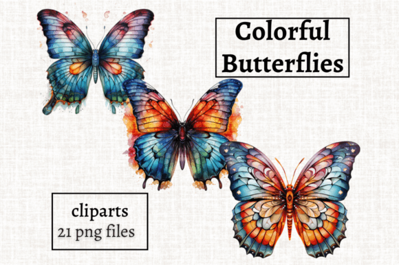 Download Colorful Watercolor Butterfly Cliparts - Clip Collection