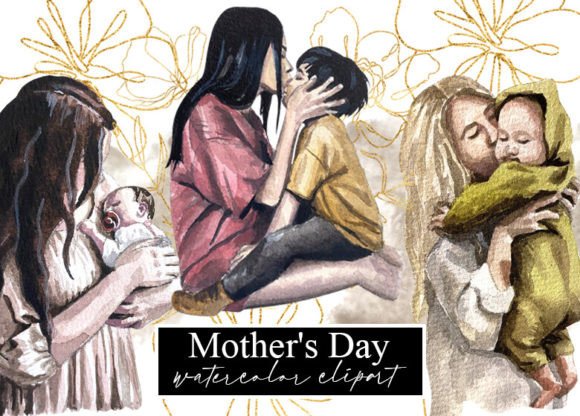 Download Mother's Day. Mom. Watercolor Clipart - Clip Collection
