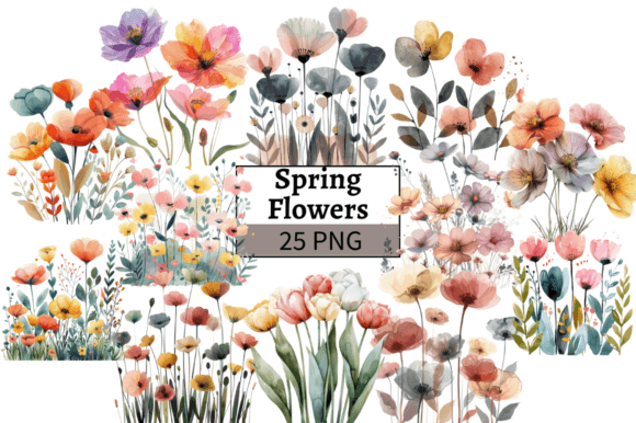 Download Watercolor Spring Flowers PNG Clipart - Clip Collection