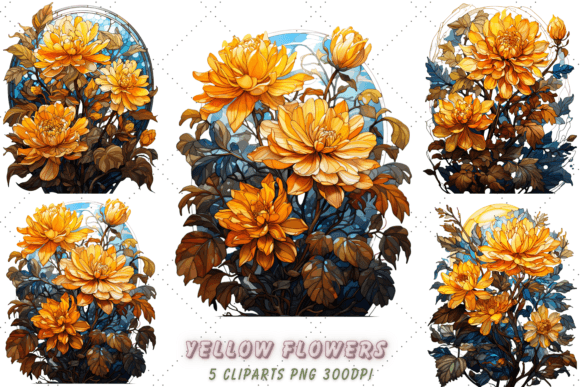 Download Yellow Flowers Sublimation Clipart - Clip Collection