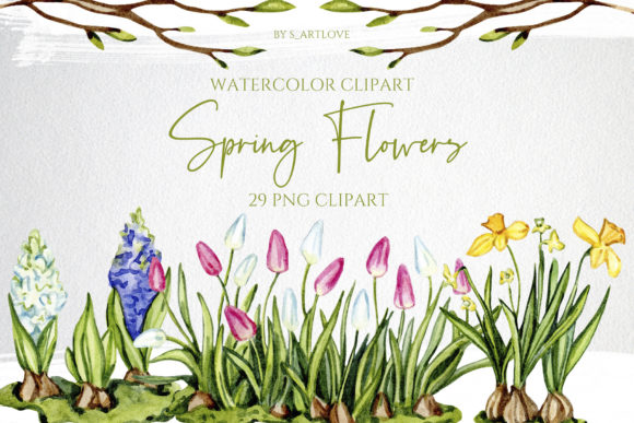 Download Watercolor Garden Flowers Clipart - Clip Collection