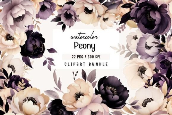 Download Watercolor Peony Clipart Collection - Clip Collection