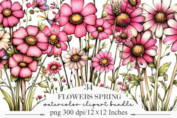 Download Pink Flowers Spring Clipart - Clip Collection