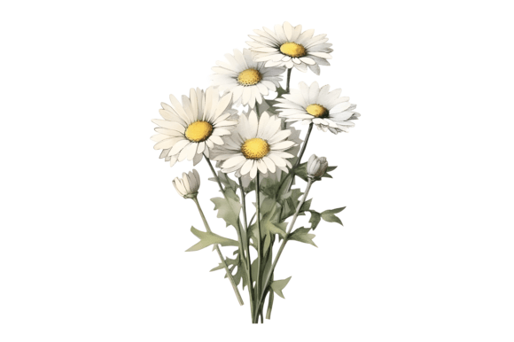 Download Watercolor Daisy Bouquet Clipart - Clip Collection