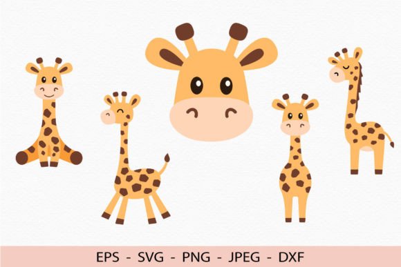 Download Cute Giraffe Svg Baby Animal Dxf Clipart - Clip Collection