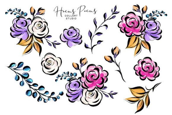 Download Floral Clip Art, Roses Illustration - Clip Collection
