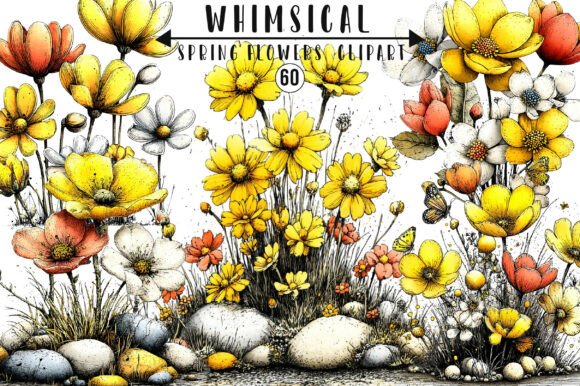 Download Whimsical-spring-flowers-clipart - Clip Collection