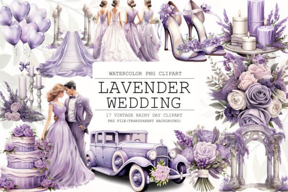 Download Lavender Wedding Watercolor Clipart - Clip Collection