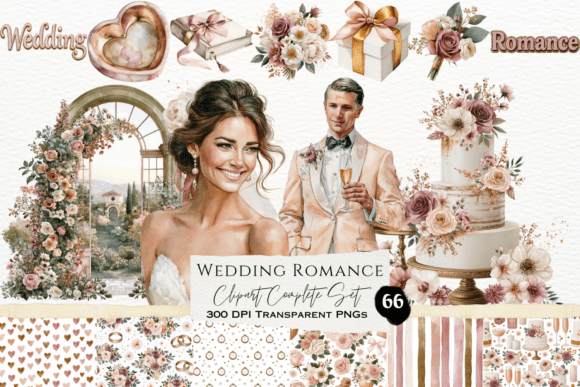 Download Wedding Romance Watercolor Clipart Set - Clip Collection