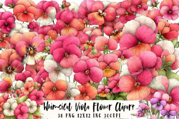Download Whimsical Viola Flower Clipart - Clip Collection