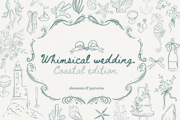 Download Whimsical Coastal Wedding Clip Arts - Clip Collection