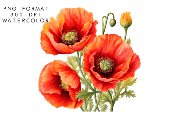 Download Watercolor Poppy Flower Clipart - Clip Collection