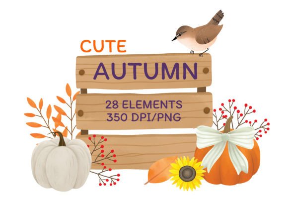 Download Cute Auutmn Decorations Clipart. - Clip Collection