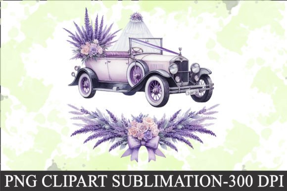 Download Lavender Wedding Car Clipart - Clip Collection