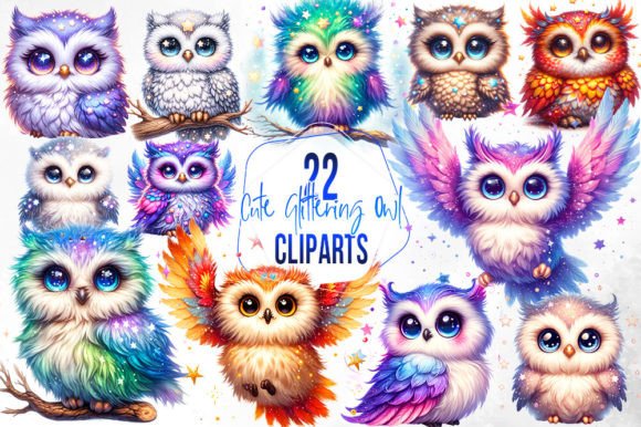 Download Glittering Cute Owl Sublimation Clipart - Clip Collection