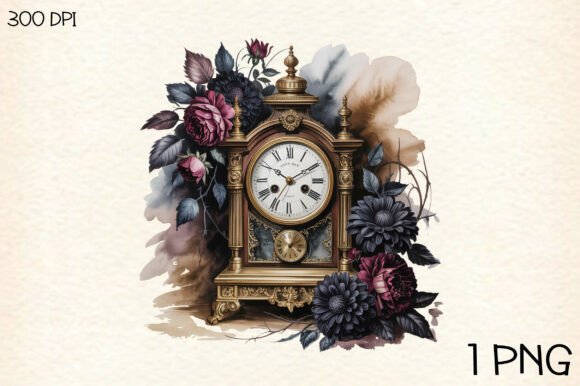 Download Dark Gothic Floral PNG Clipart - Clip Collection