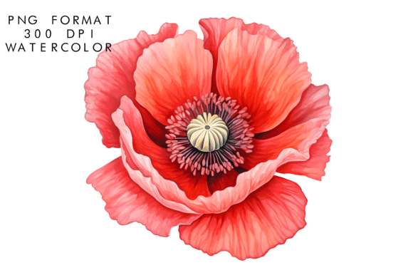 Download Watercolor Poppy Flower Clipart - Clip Collection
