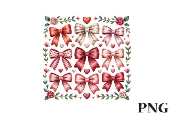 Download Valentine Romantic Bows &amp; Hearts Clipart - Clip Collection