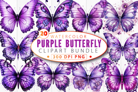 Download Purple Butterfly Sublimation Clipart Bun - Clip Collection