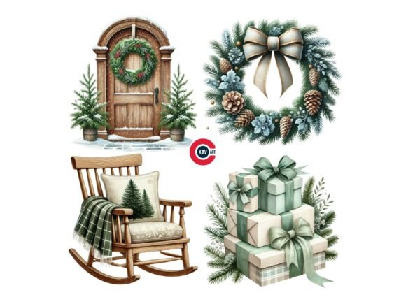Download Cozy Winter Christmas Decoration Clipart - Clip Collection