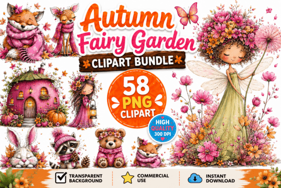 Download Magical Autumn Fairy Garden Clipart - Clip Collection