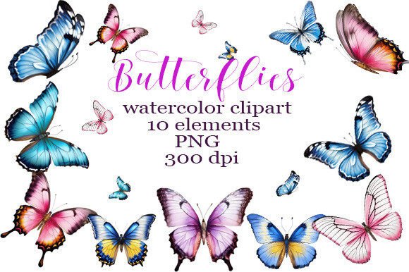 Download Watercolor Butterfly Clipart PNG - Clip Collection