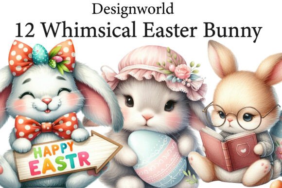 Download Whimsical Easter Bunny Clipart - Clip Collection