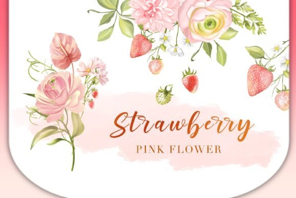 Download Strawberry Pink Flower Clipart - Clip Collection