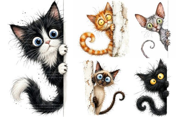 Download Peeking Cat Sublimation Clipart Bundle - Clip Collection