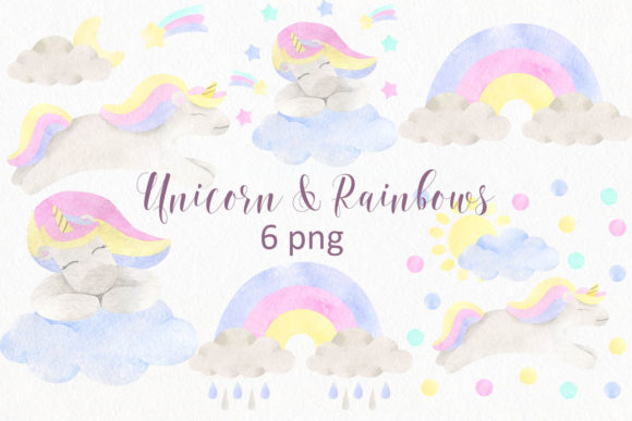 Download Unicorn &amp; Rainbows Clipart - Clip Collection