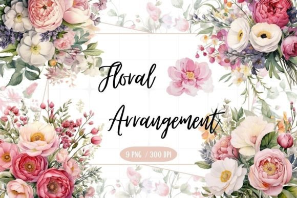 Download Watercolor Floral Arrangement Clipart - Clip Collection