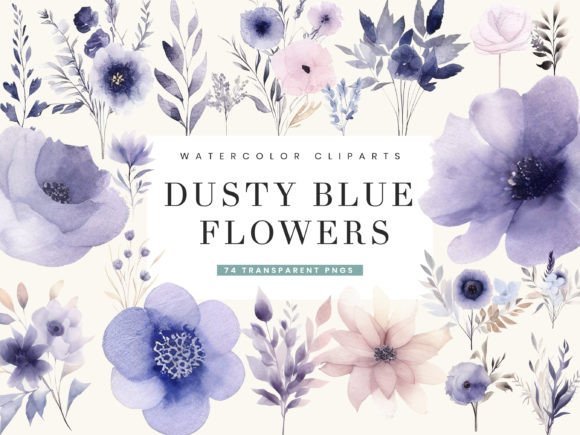 Download Dusty Blue Lavender Flowers Clipart - Clip Collection