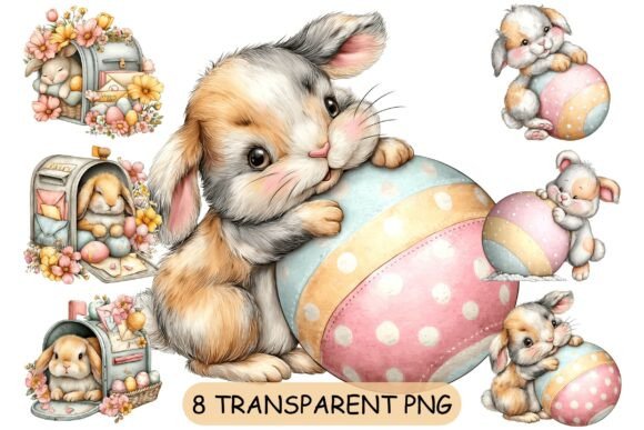Download 8 Easter Bunny Egg Clipart PNG - Clip Collection