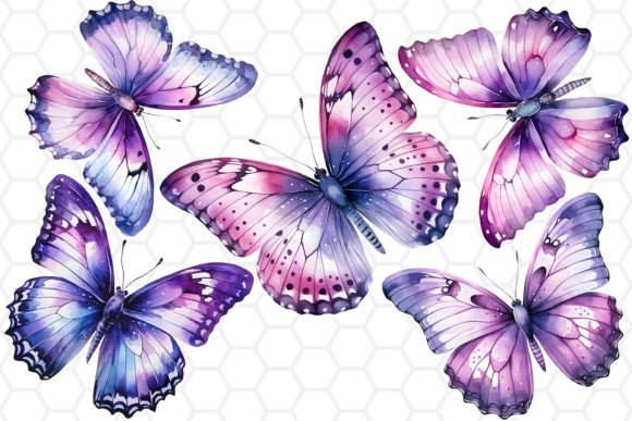 Download Purple Watercolor Butterfly Clipart PNG - Clip Collection