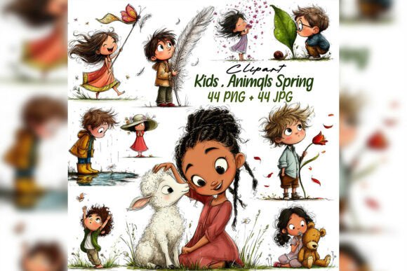 Download Whimsical Kids Nature Clipart Set - Clip Collection