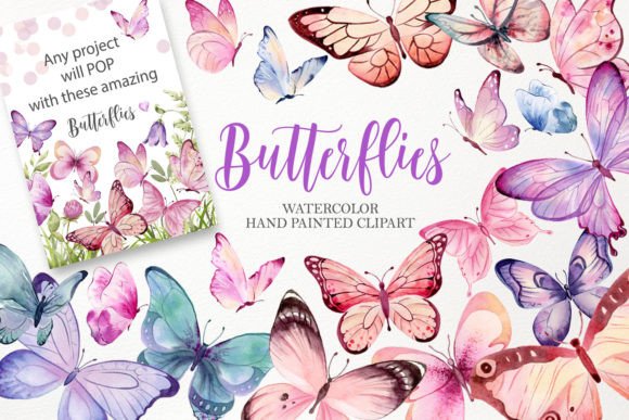 Download Watercolor Butterfly Clipart PNG - Clip Collection