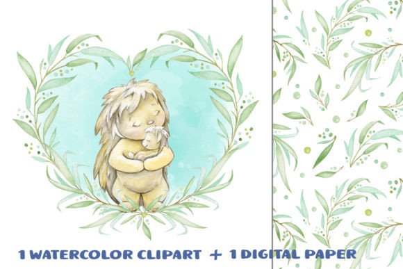 Download Baby Mom Hedgehog Watercolor Clipart, Di - Clip Collection