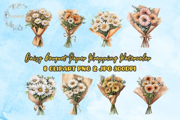 Download Daisy Bouquet Watercolor Clipart - Clip Collection