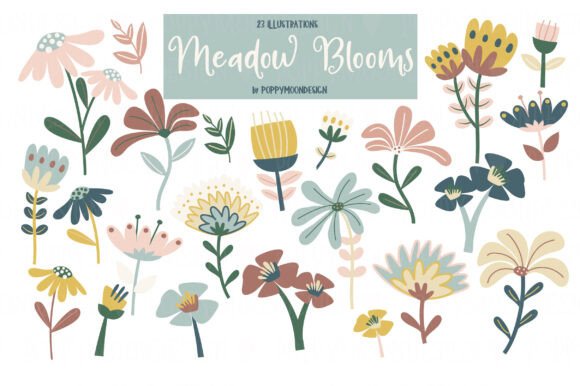 Download Meadow Blooms Clipart Set - Clip Collection