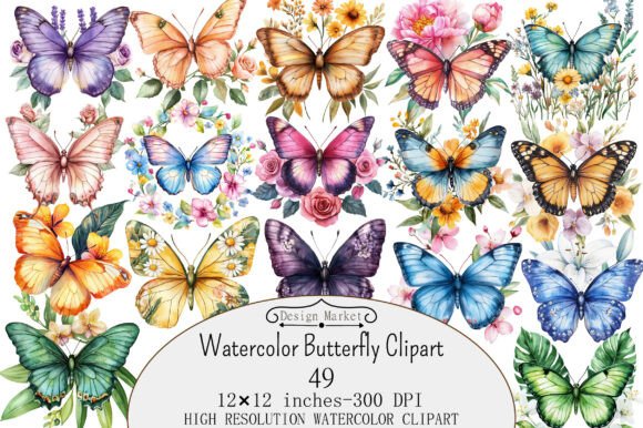 Download Watercolor Butterfly Clipart - Clip Collection
