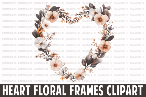Download Romantic Heart Floral Frames Clipart PNG - Clip Collection