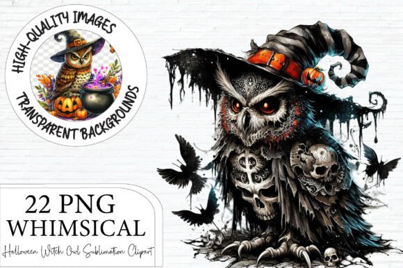 Download Halloween Witch Owl Sublimation Clipart - Clip Collection