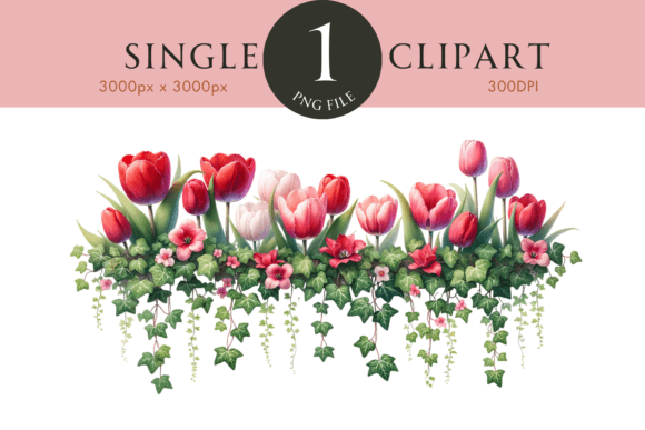 Download Red Tulips Flower Border Clipart - Clip Collection