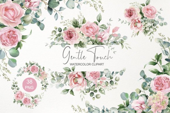 Download Pink Floral Clipart. Watercolor Flowers - Clip Collection
