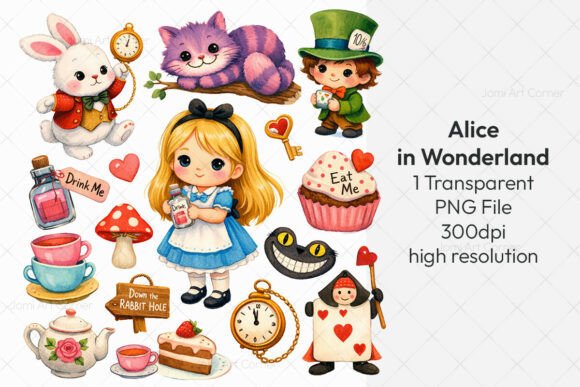Download Cute Alice in Wonderland PNG Clipart - Clip Collection