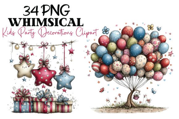 Download Whimsical Kids Party Decorations Clipart - Clip Collection