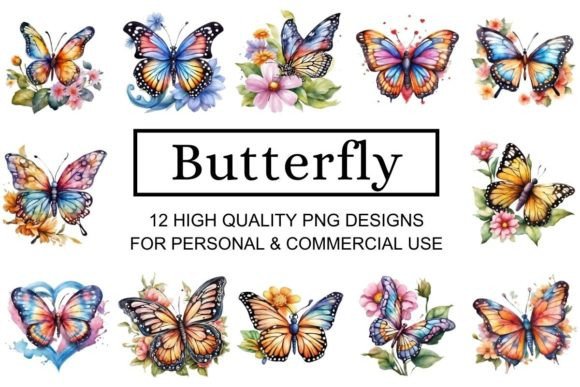 Download Watercolor Butterfly Clipart Collection - Clip Collection