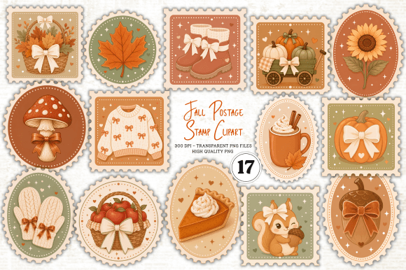 Download Fall Postage Stamp Clipart - Clip Collection