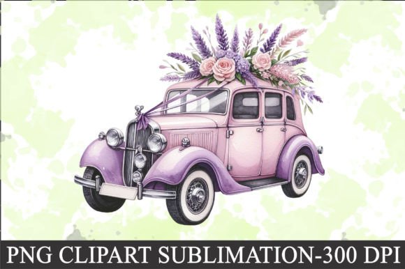 Download Lavender Wedding Car Clipart - Clip Collection